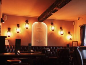 Parties & celebrations at the Crown & Anchor. The bar snug area, cosy and great for close celebrations.