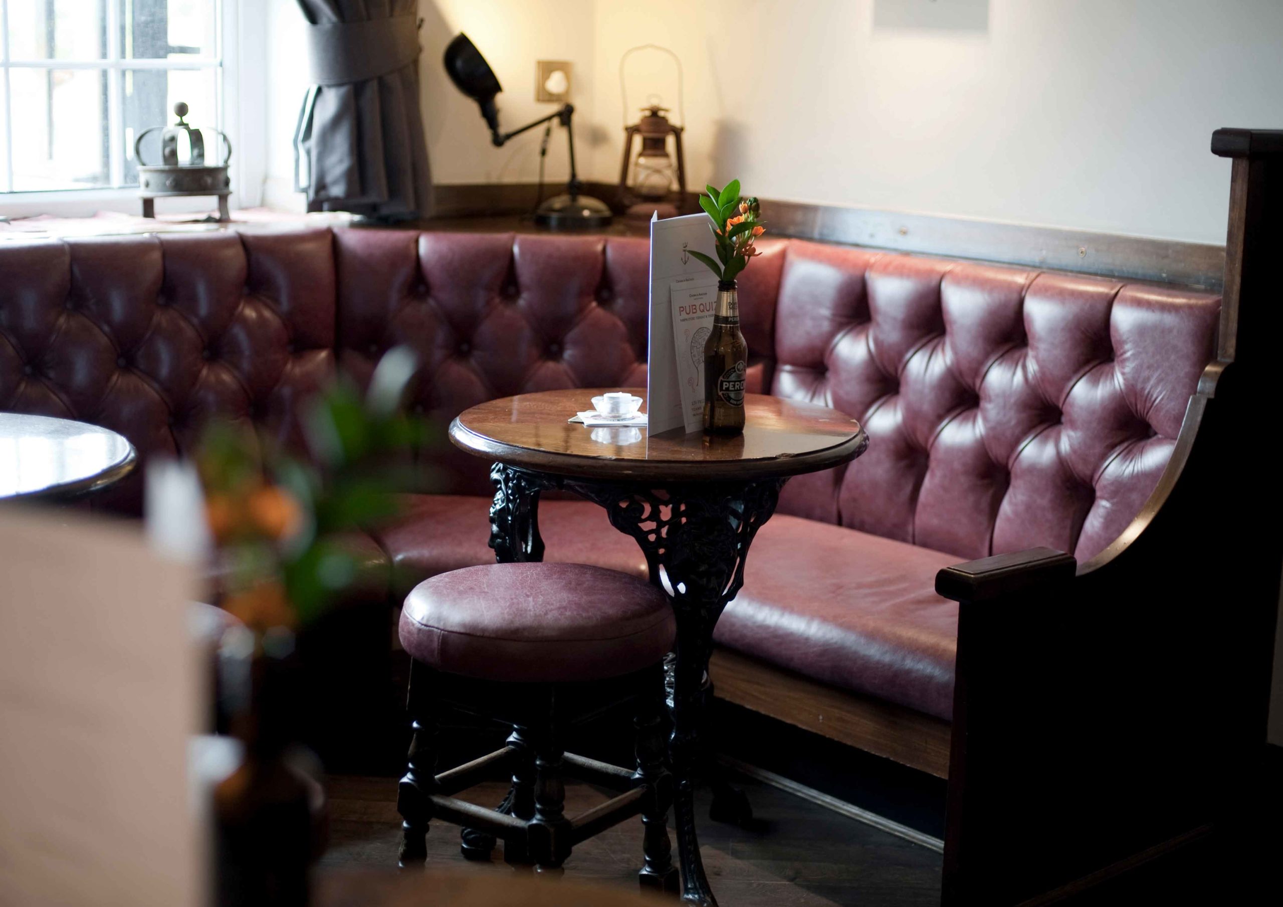 Booth seating at The Crown &amp; Anchor